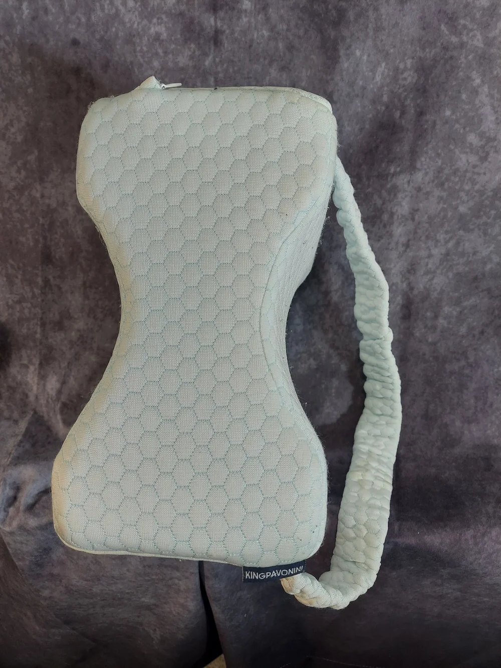 KingPavonini Cooling Gel Memory Foam Orthopedic Knee Pillow with Strap